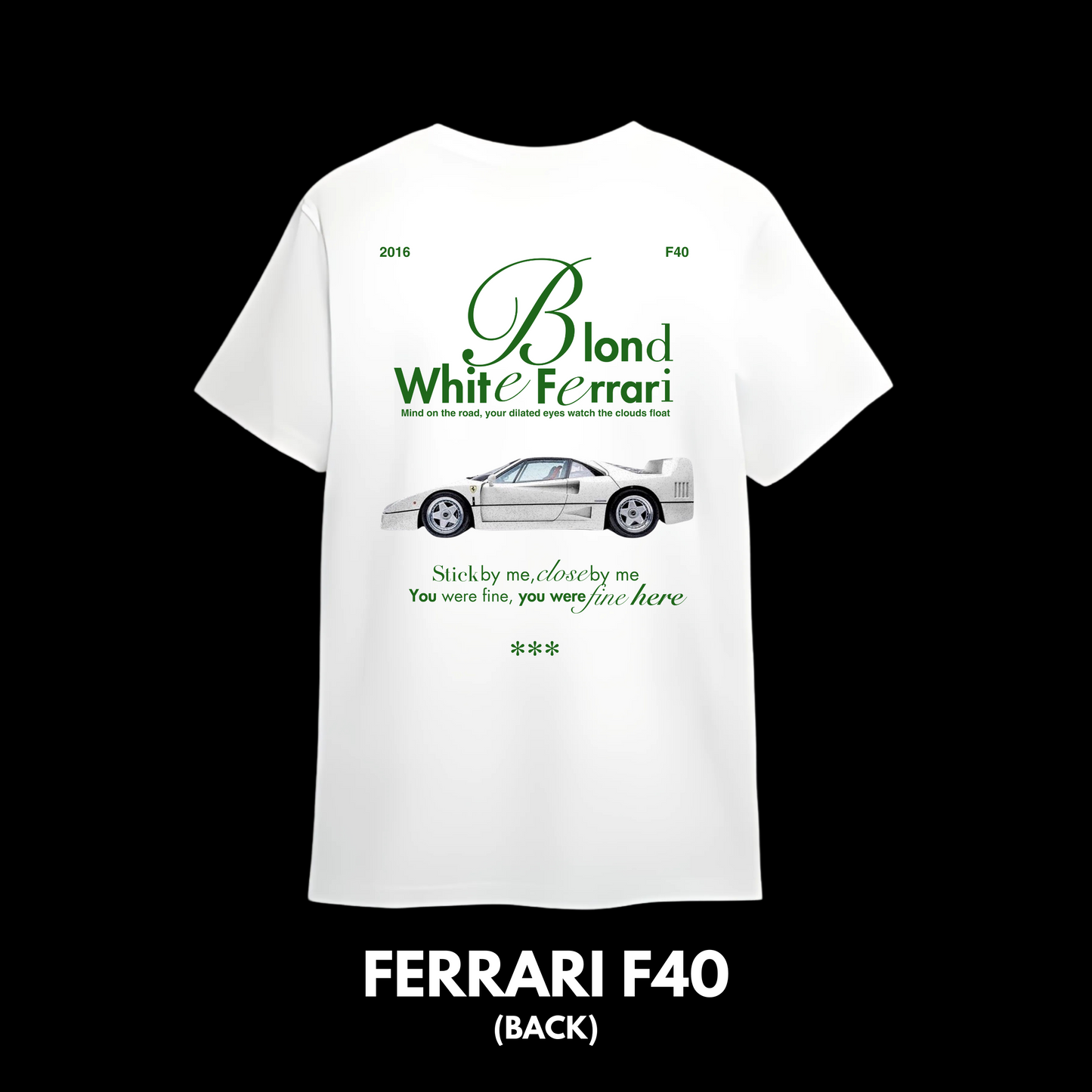 Playera Blond White Ferrari F40